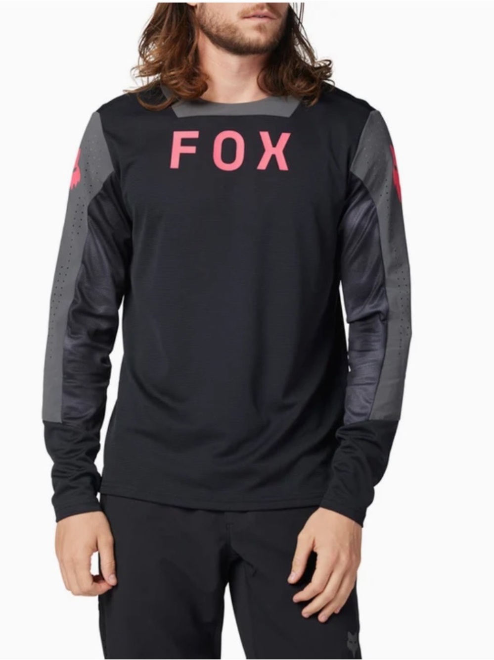 FOX RACING Defend Taunt Long-Sleeve Jersey Mens L Black Pink Moto 32369-001
